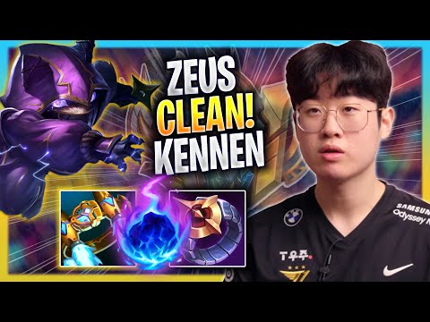 ZEUS IS SO CLEAN WITH KENNEN! - T1 Zeus Plays Kennen TOP vs Poppy! | Season 2023