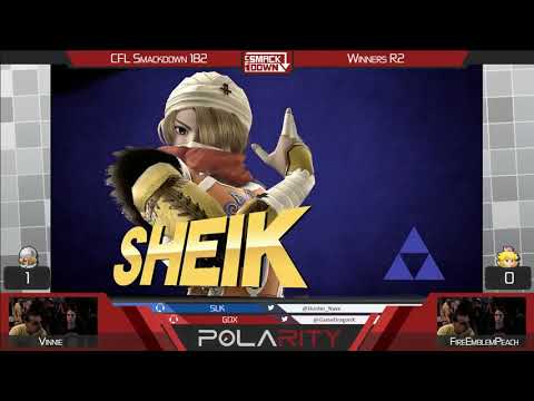 CFL Smackdown 182 WiiU - Vinnie (Sheik) vs FireEmblemPeach (Peach) - WInners R2