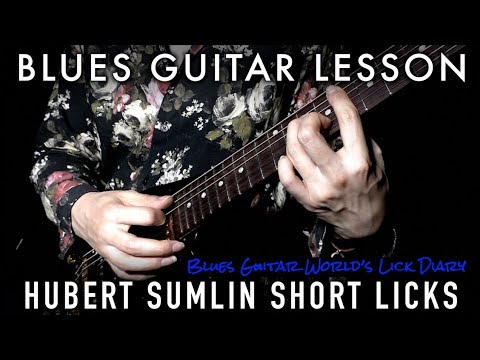[TAB & SLOW] Hubert Sumlin Blues Licks in Fm - Blues Guitar Lesson | #202