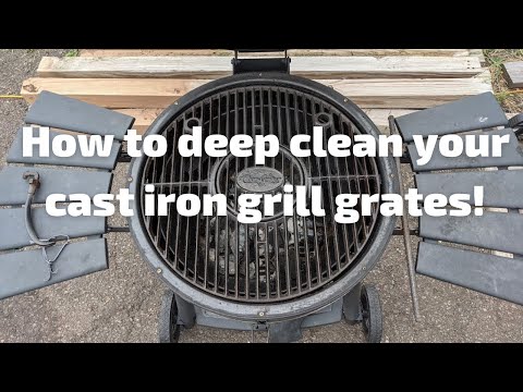 How to deep clean rusty cast iron grill grates!