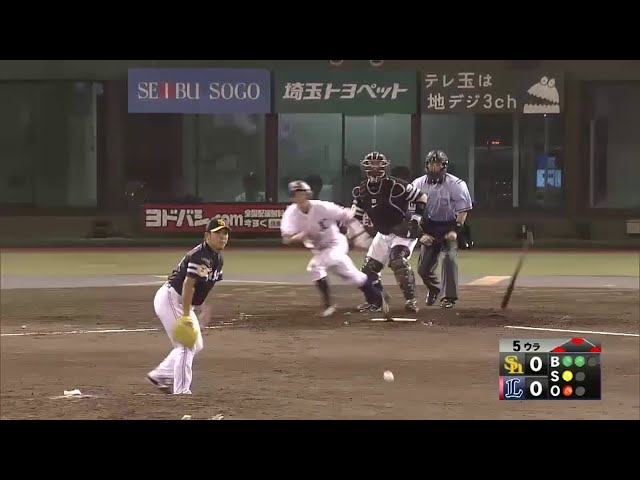 【5回裏】復帰2戦目!! ホークス・大隣 制球乱し1死満塁もダブルプレーで切り抜ける!! 2014/8/7 L-H