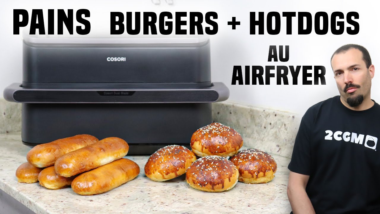 PAIN BURGER & HOT-DOG au Air Fryer