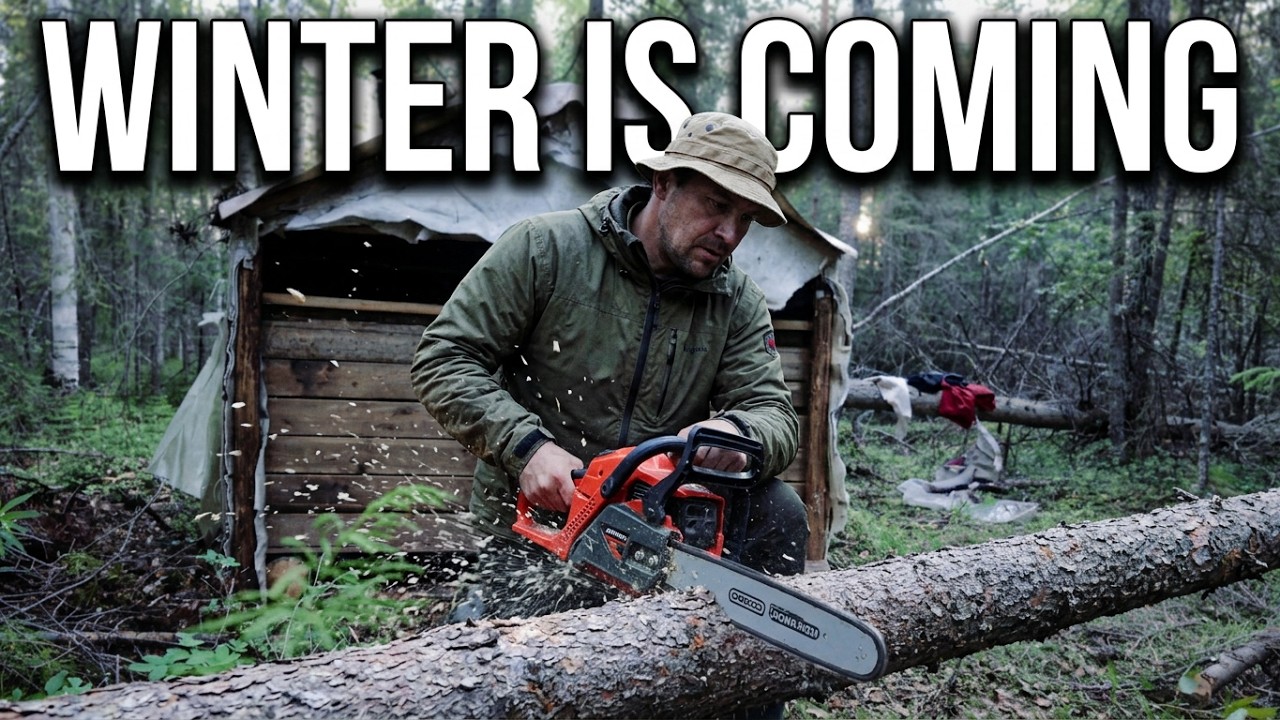 Solo Log Cabin Build: Reconstructing My Tiny Forest Hut — Episode 1