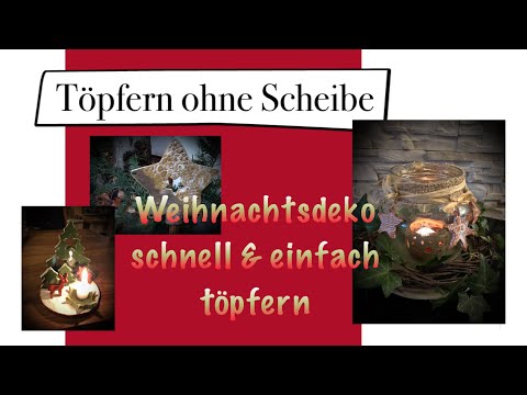Weihnachtsdeko schnell und einfach töpfern #ceramic #pottery #clay  #töpfern #ohnetöpferscheibe