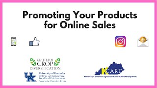 Promoting Sales Online--Webinar