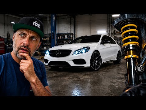 MODIFYING MY MERCEDES E350 WITH £1000 YELLOW SPEED RACING COILOVERS