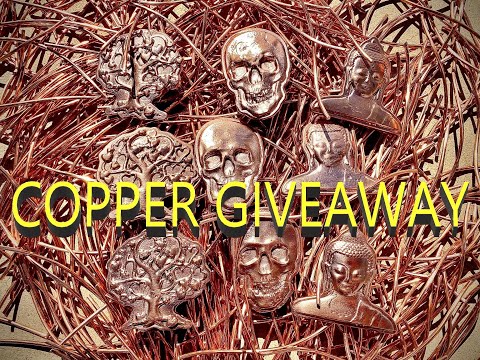 Melting Copper for Giveaway - Skull, Buddha, Tree of Love -TheGrowingStack
