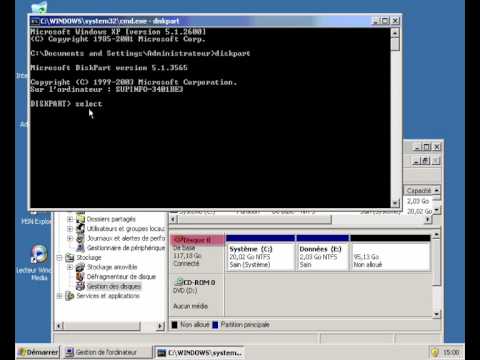 comment augmenter la taille d'une partition sous xp