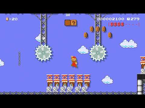 [5YMM] Springbone Scaffolding by Pinktops 🍄 Super Mario Maker 2 ✹Switch✹ #avk