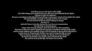 "Old Habits Never Die" C.M. (lyrics on screen)