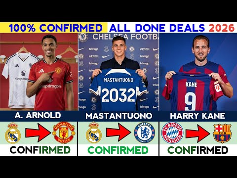 ALL DONE DEALS 2026! CONFIRMED Transfers & SHOCK Rumours | Marc Guéhi, Jacquet, Bastoni & Osimhen