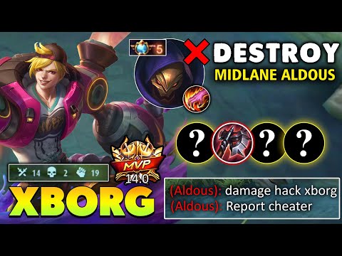 TOP SUPREME XBORG VS TOP GLOBAL ALDOUS   ~ Xborg best build 2022 Solo Rank Gameplay ~ Mobile legends