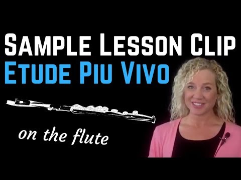 How to play Etude Piu Vivo on the flute