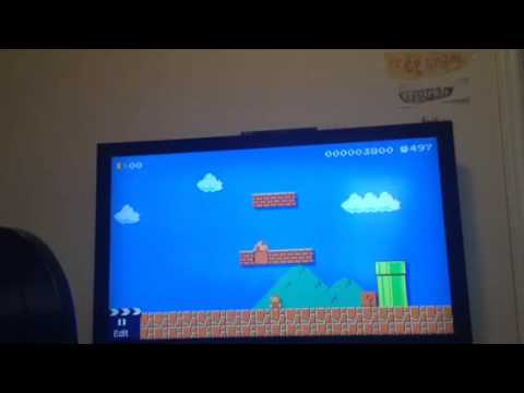 Ewan's video game busters knuckles plays super Mario maker