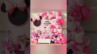 minnie  mouse theme birthday decoration ideas ❤️#decoration #ideas