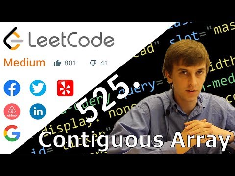 Leetcode 525 Contiguous Array Algorithm Explained