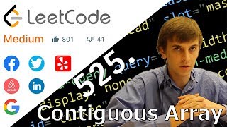 YouTube video 'LeetCode 525. Contiguous Array (Algorithm Explained)'