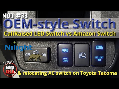 How to install OEM-style Switch for Ditch Lights. CaliRaised LED switch vs Amazon switch | Mod #38