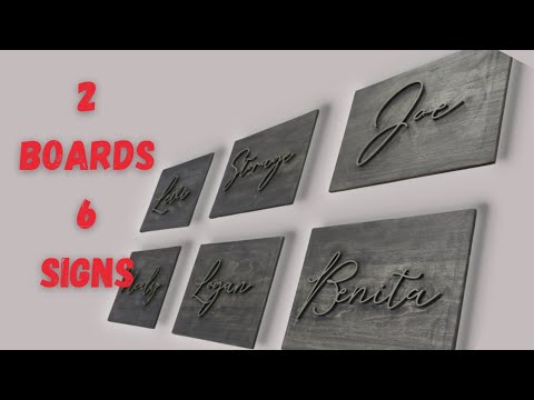 6 Wood SIGNS Achieved With 2 BOARDS and a Onefinity CNC