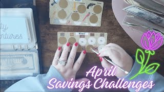 April Cash Stuffing No. 2 | Stuffing $202 into my Savings Challenges