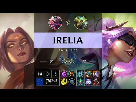 Irelia Mid vs Zeri: Triple Kill, Godlike - EUW Challenger Patch 14.15