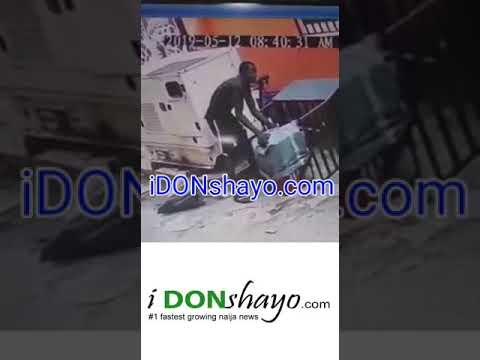 Man Caught On Cctv Stealing Big Generator In A Sac And Carried It At His Back.