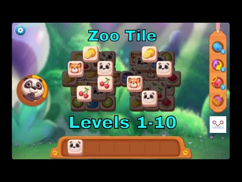 Zoo Tile - 3 Tiles & Zoo Tycoon - Levels 1-10 - Gameplay - FULL STORY - CaroGamesNL