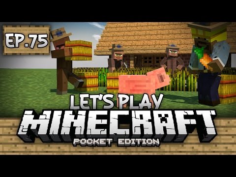 Survival Let's Play Ep. 75 - FARMING AND FINDING DIAMONDS!!! - Minecraft PE (Pocket Edition)