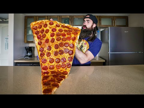 EATING THE BIGGEST SLICE OF PIZZA IN CANADA | CANADA...