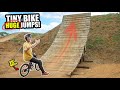 RIDING A TINY MOUNTAIN BIKE ON HUGE JUMPS - WILL IT WORK?