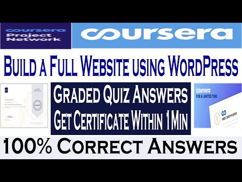 Build a Full Website using WordPress Coursera Quiz Answers Coursera All Quiz Answers