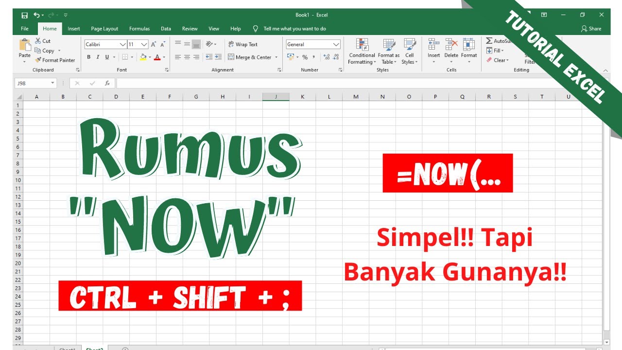 Rumus Now Pada Excel, Rumus Excel Wajib Untuk Administrasi Perkantoran