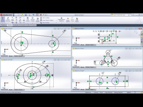 SolidWorks Exercises for Beginners - 1 | SolidWorks Practice Exercises for Beginners - 1