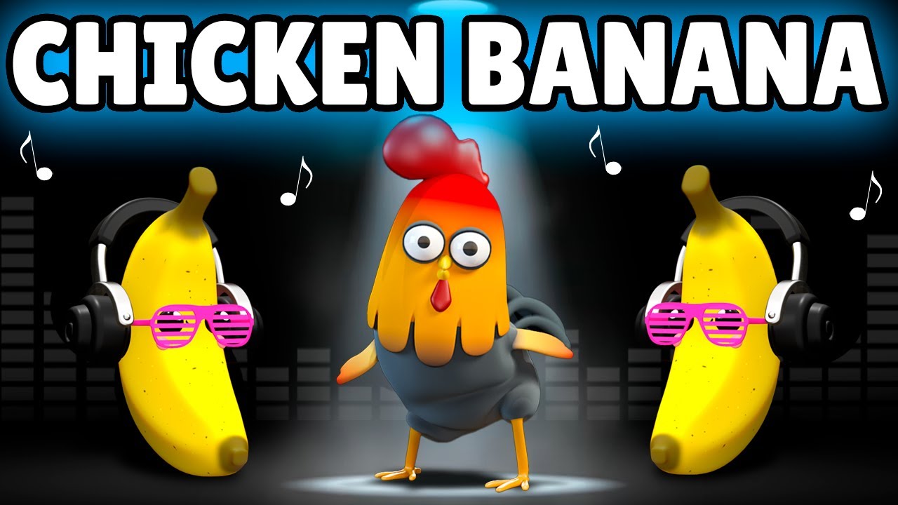 CHICKEN BANANA SONG🍌🐔 Baby Fruit Dancing | Low Stimulation Sensory Video for Babies