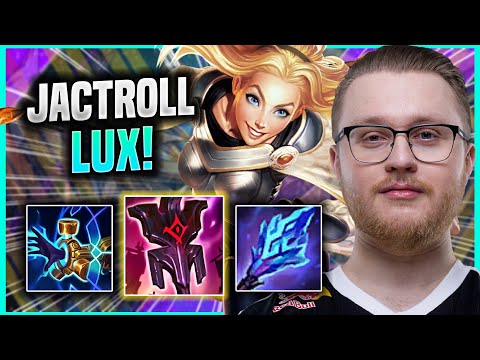 LEARN HOW TO PLAY LUX SUPPORT LIKE A PRO! - MSF Jactroll Plays Lux SUPPORT vs Rakan! | Patch 11.21