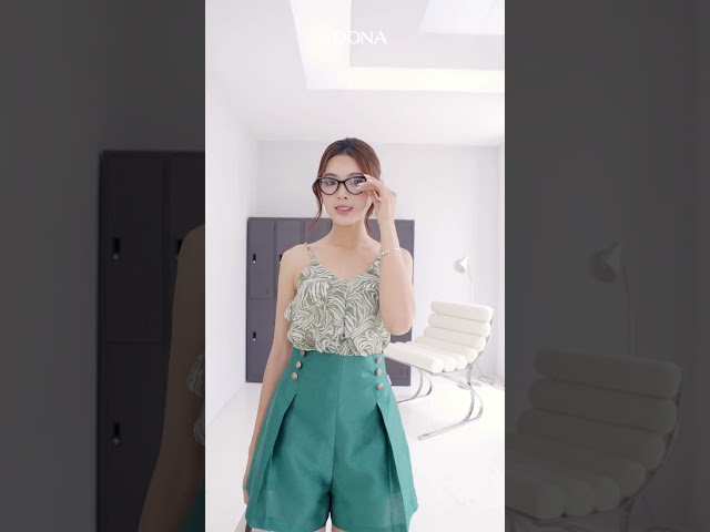 NHN1S487- Áo tơ nhăn họa tiết