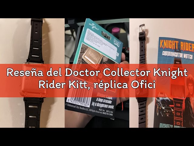 Vídeo relacionado con Doctor Collector Knight Rider Kitt, réplica Oficial del Reloj Digital Comlink de la Serie El Coche Fantástico, con el Logo de Knight Industries, Gadget Oficial de colección