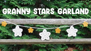 ⭐ Sparkling GRANNY STARS Garland (Easy & Beautiful!)