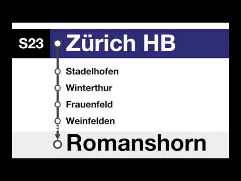 ZVV Ansagen - S23 Zürich HB – Winterthur – Romanshorn