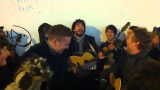The auld triangle sung on grafton st. Xmas eve 2010