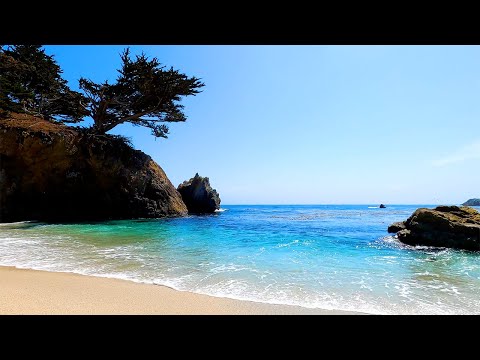 Zen Moment: 3 Hours on The Best Beach in California (4K Video)