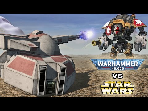 STAR WARS vs WARHAMMER 40K - Clone Troopers vs Imperial Guard | Cinematic Battle (4K)