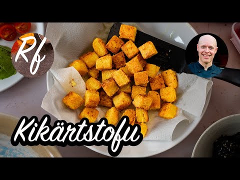 Gör egen kikärtstofu - även kallad Burmesisk tofu - av blötlagda, mixade och kokta kikärtor som får svalna och stelna. >