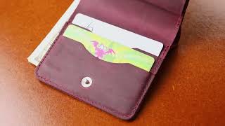 Шкіряне матове портмоне Shvigel 16604 бордове