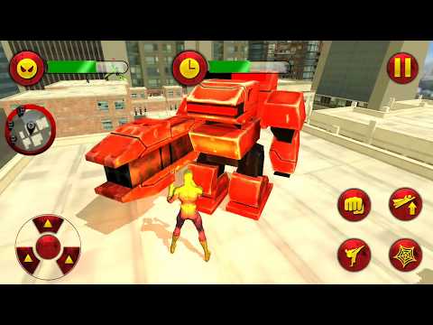Spider Hero VS Flying Robot X Transform Battle - Android Gameplay HD