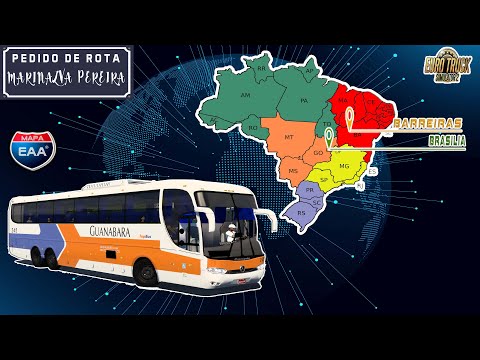ETS 2 1.41 MOD BUS G6 1200 HD 0400RSD MB 6X2 - BRASILIA X BARREIRAS - VIAÇÃO GUANABARA - EAA