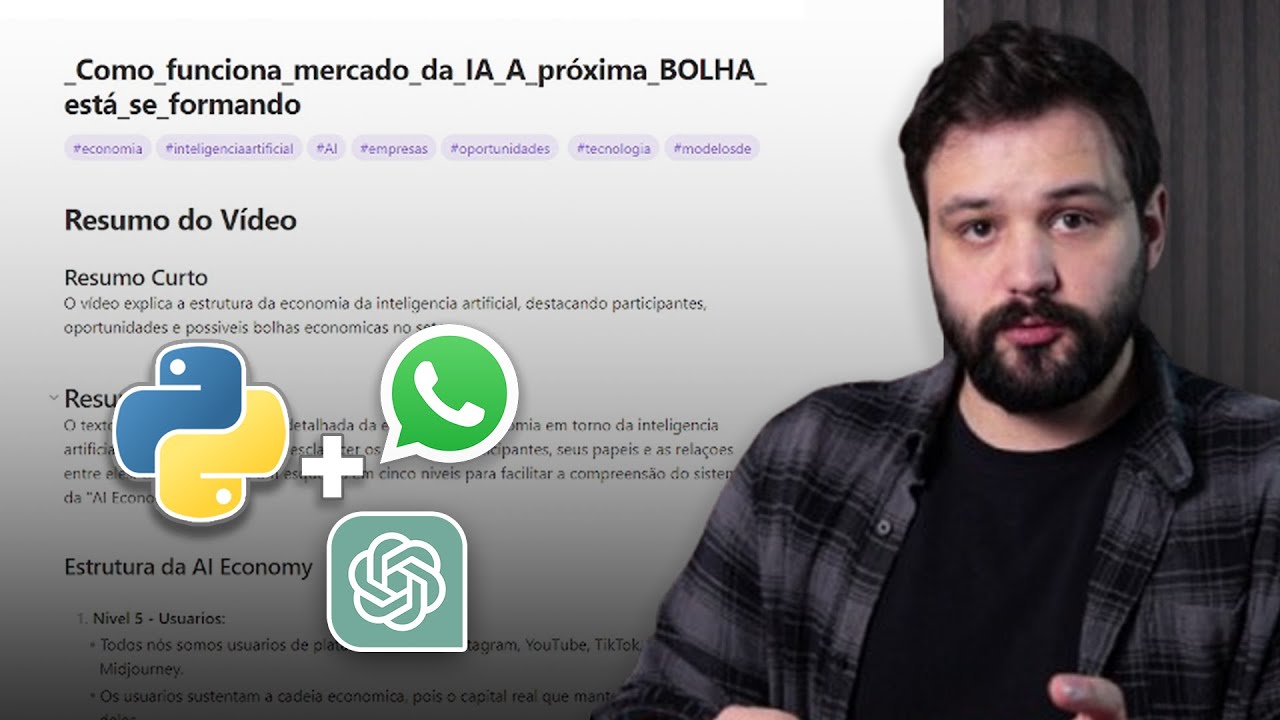 Criei um analisador de vídeos do Youtube usando Python, LangChain e WhatsApp