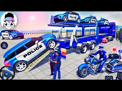 US Police Car Transporter Driving - Police Trailer Truck Driver Simulator 3D - Android gameplay
