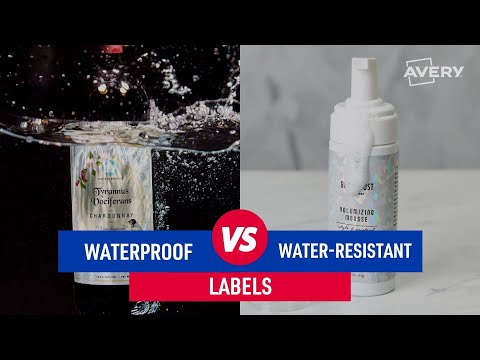 What's the difference between waterproof vs. water-resistant labels?