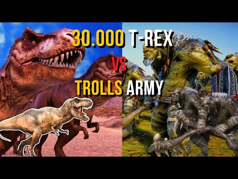 50.000 Trolls vs 30.000 T-Rex - Ultimate Epic Battle Simulator 2 | UEBS 2